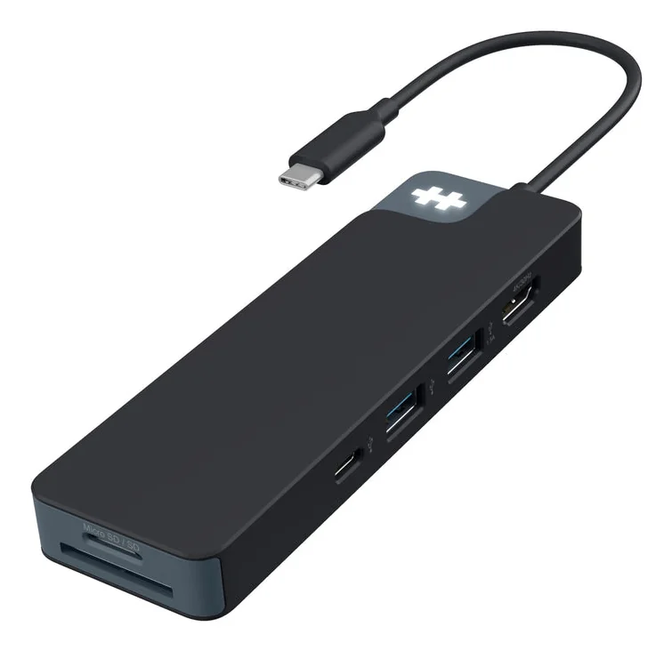 Hub USB Hyper HyperDrive Flex 8 Portas USB-C HDMI 4K 100W Power Delivery MicroSD Preto - Imagem 1