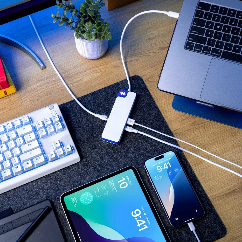 Dock USB-C 8 Portas Targus HyperDrive Flex HD4102BUGL Azul - Imagem 2