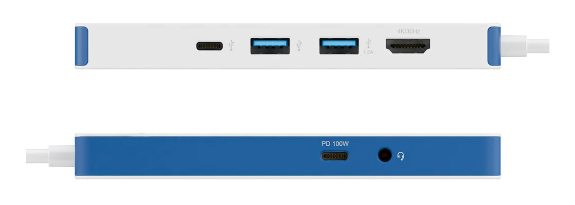 Dock USB-C 8 Portas Targus HyperDrive Flex HD4102BUGL Azul - Imagem 5