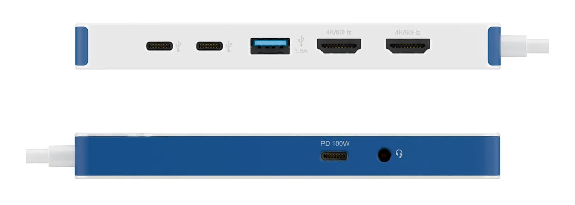 Hub USB-C Targus HyperDrive Flex 9 Portas Dual 4K HDMI Azul - Imagem 7