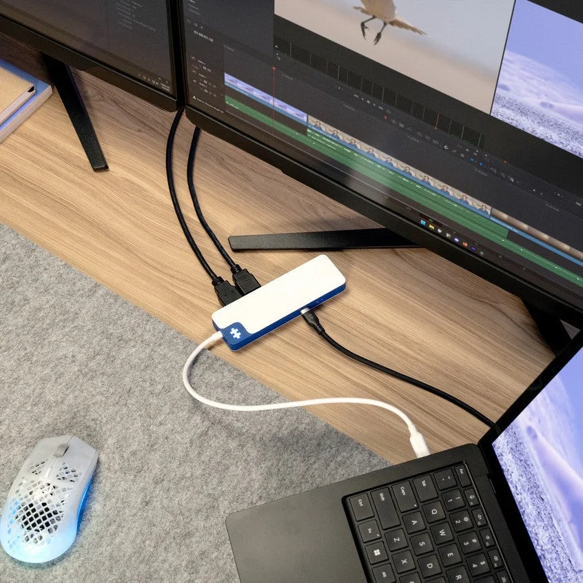 Hub USB-C Targus HyperDrive Flex 9 Portas Dual 4K HDMI Azul - Imagem 2