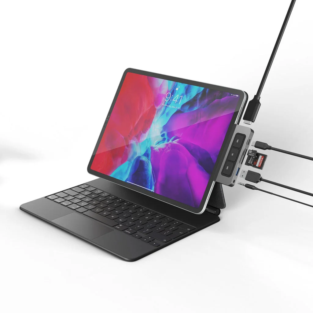 Hub USB-C Targus HyperDrive Media 6-em-1 para iPad Pro/Air Prateado - Imagem 2