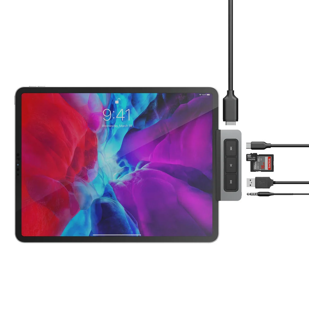 Hub USB-C Targus HyperDrive Media 6-em-1 para iPad Pro/Air Prateado - Imagem 5