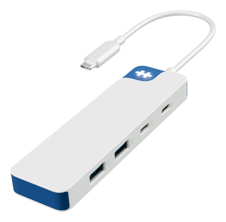 Hub USB-C Targus HyperDrive Flex 4 portas combo com fios branco - Imagem 1