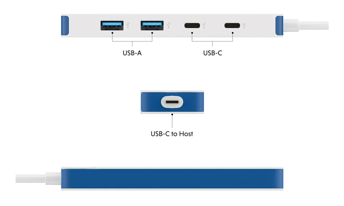 Hub USB-C Targus HyperDrive Flex 4 Portas Azul - Imagem 7