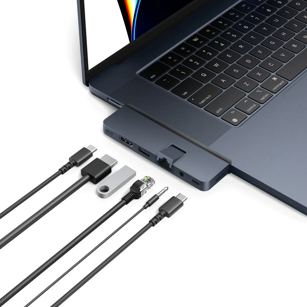 Hub USB-C Targus HyperDrive 7-em-2 Thunderbolt Compatível HDMI 4K Ethernet SD 100W PD para MacBook - Imagem 2
