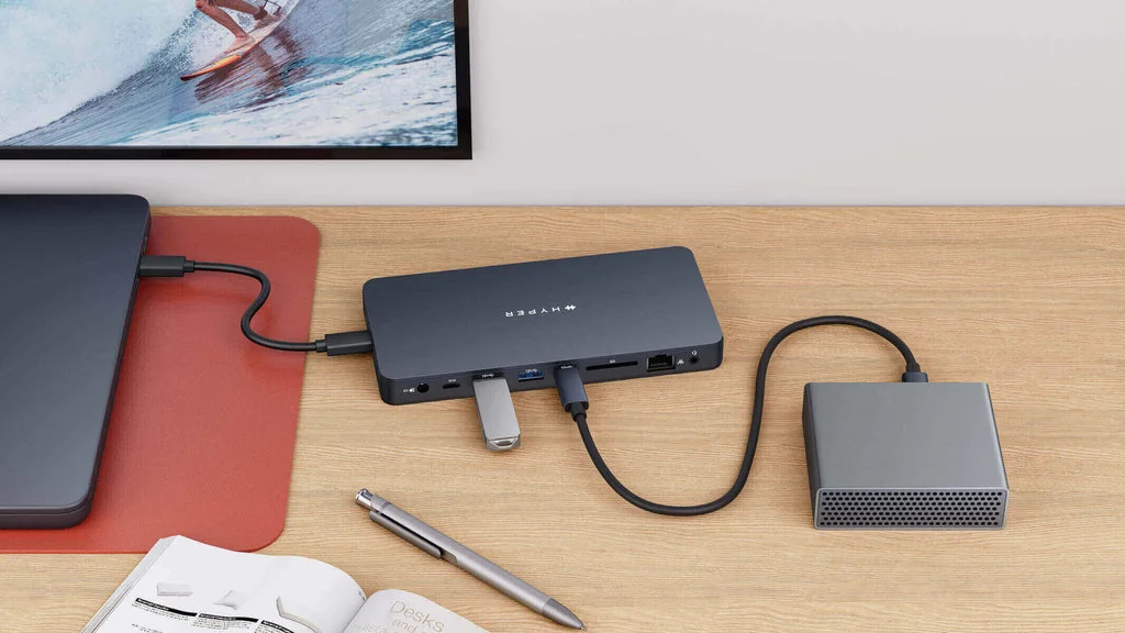 Docking Targus HyperDrive Next 10-em-1 USB-C 10Gbps Dual HDMI 4K 60Hz Ethernet Gigabit 100W PD Wake-on-LAN - Imagem 5