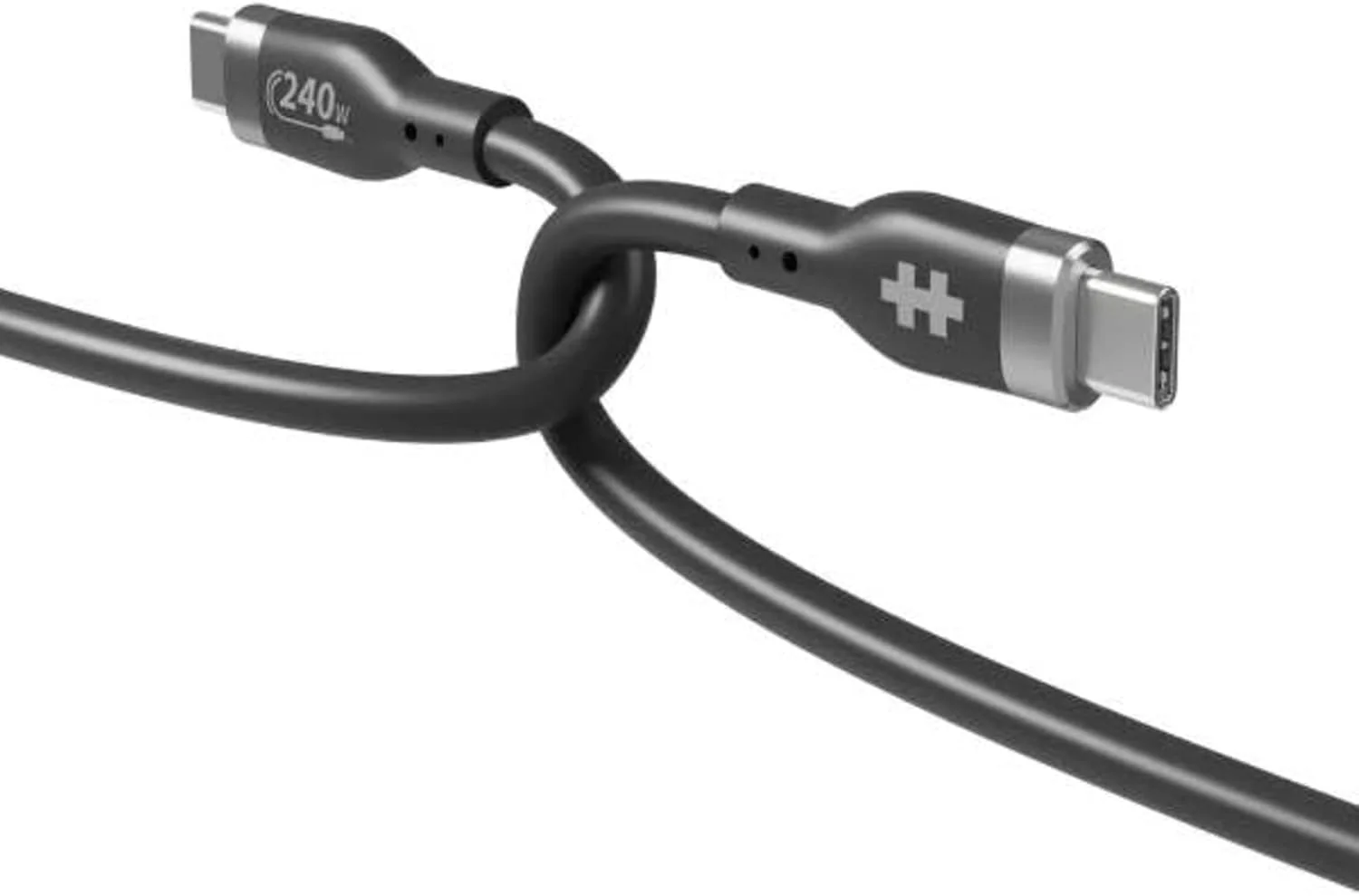 Cabo de carregamento USB-C silicone 240W 1m Targus preto - Imagem 2
