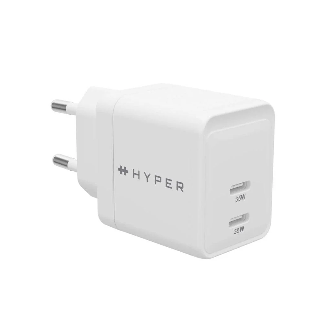 Carregador GaN HyperJuice 35W USB-C Targus 2 portas branco - Imagem 1