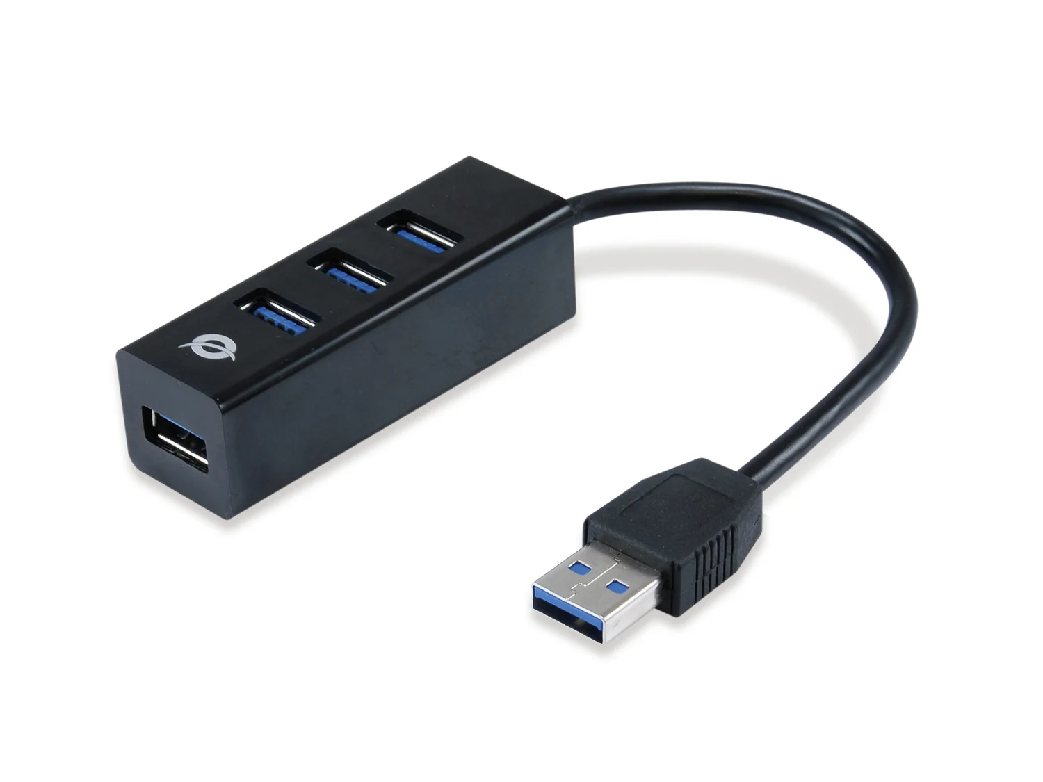 Hub USB 3.0 4 Portas Conceptronic HUBBIES04B com Adaptador USB-C para USB-A 5 Gbps Preto - Imagem 4