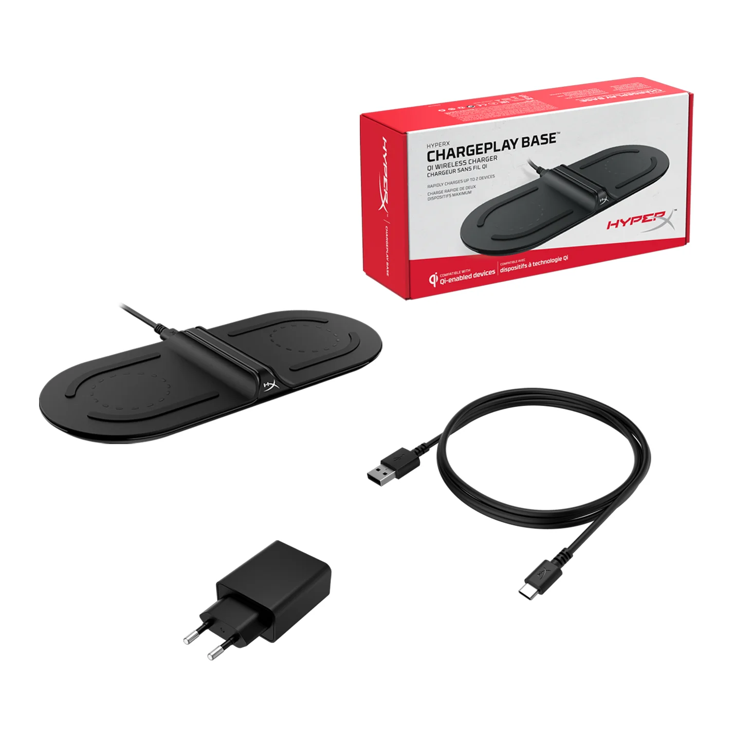 Carregador wireless HyperX ChargePlay Base universal 15W com adaptador EU