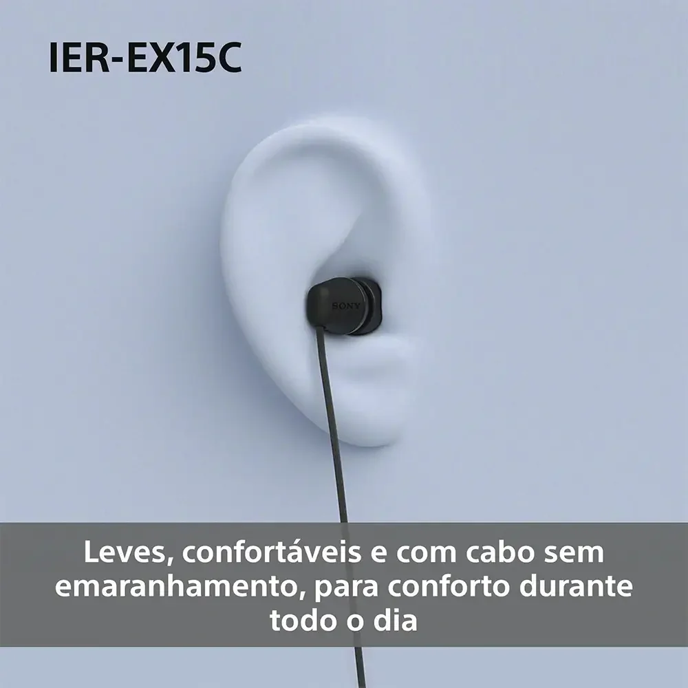 Auriculares com Fio Sony IER-EX15C USB-C Intra-auriculares Pretos - Imagem 4