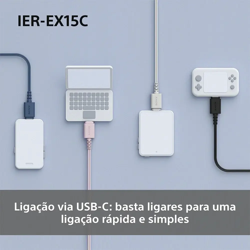 Auriculares com Fio Sony IER-EX15C USB-C Intra-auriculares Pretos - Imagem 3