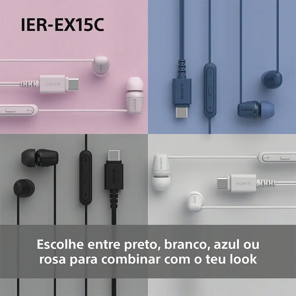 Auriculares com Fio Sony IER-EX15C USB-C Intra-auriculares Pretos - Imagem 7