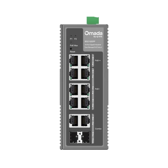 Switch de Rede TP-Link Omada IES210GPP Gigabit Gerido Industrial PoE++ - Imagem 2