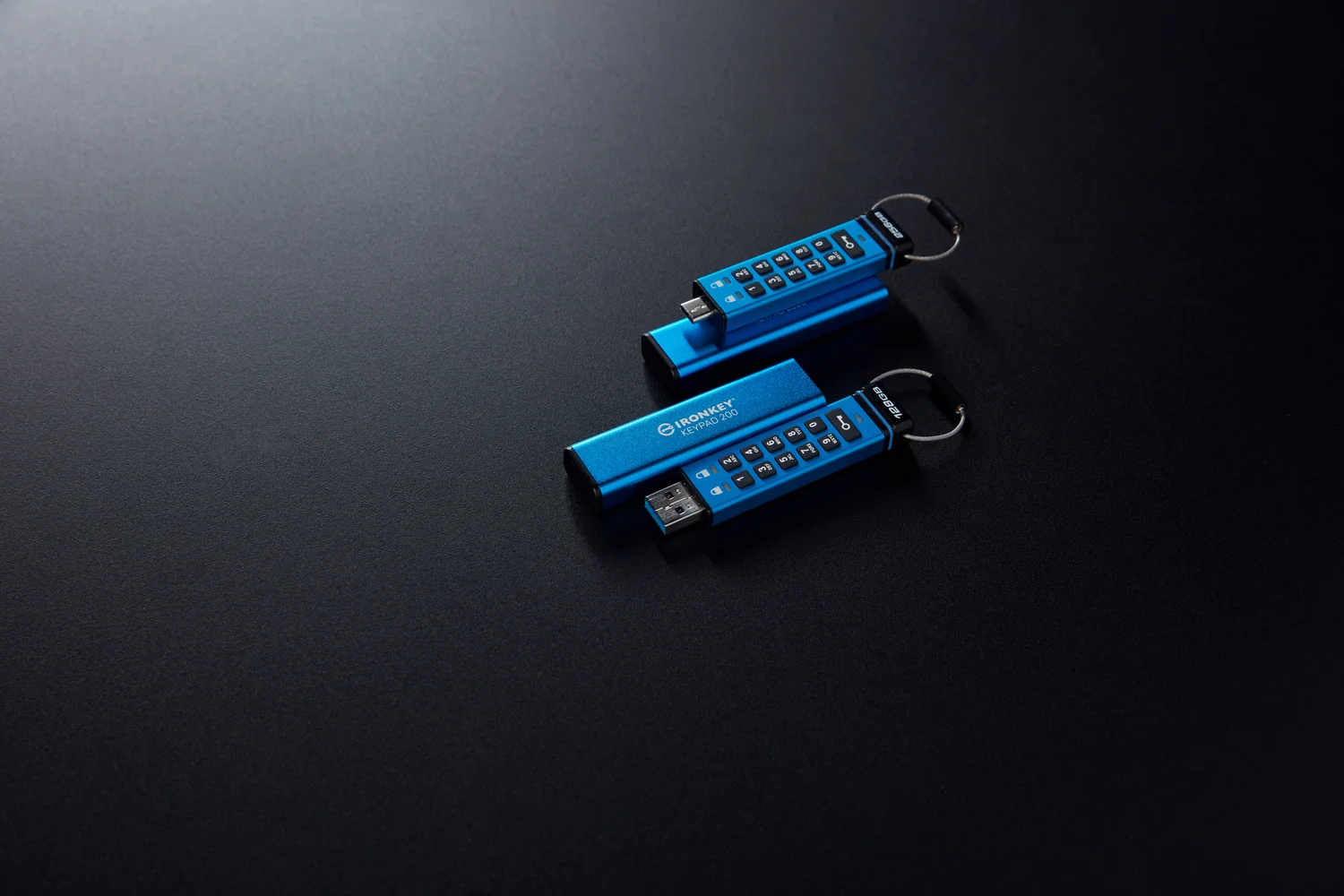 Pen USB Encriptada Kingston IronKey Keypad 200 128GB USB 3.2 Gen 1 FIPS 140-3 AES-256 Azul - Imagem 8