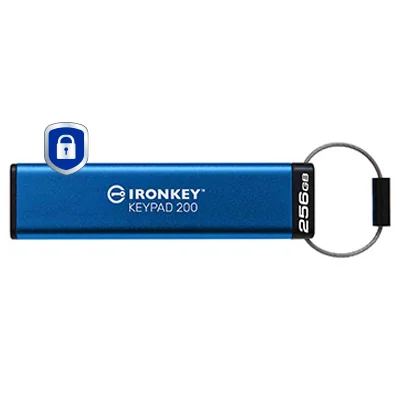 Pen USB Segura Kingston IronKey Keypad 200 256GB USB-A AES-256 FIPS 140-3 Teclado Alta Capacidade - Imagem 1