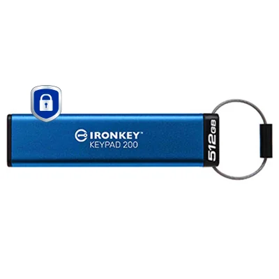 Pen USB Kingston IronKey Keypad 200 512GB USB-A AES-256 FIPS 140-3 Nivel 3 - Imagem 1