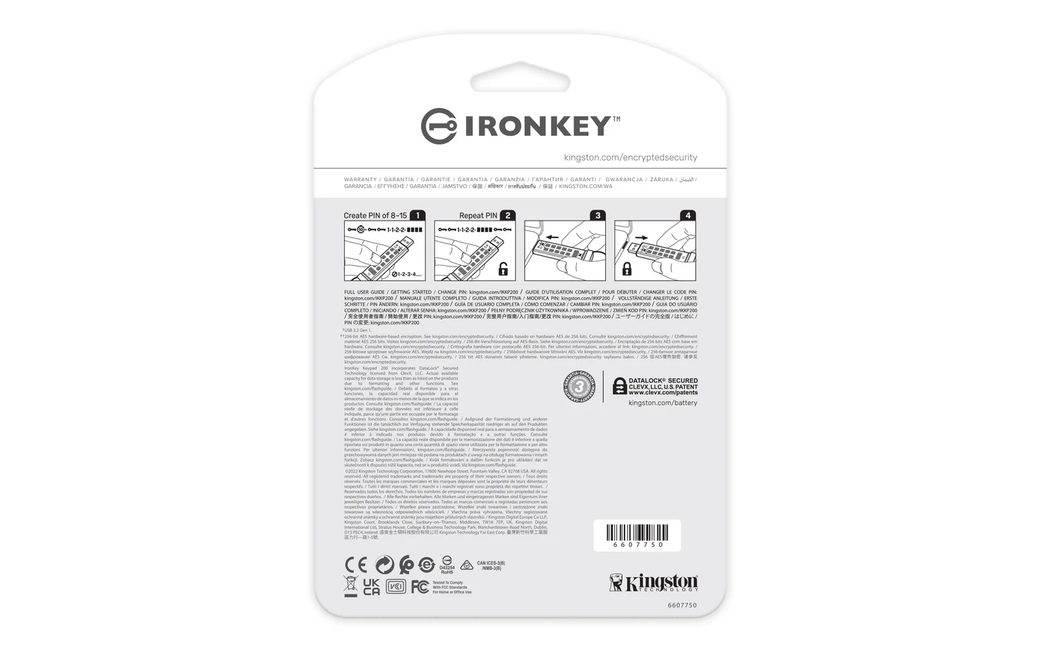 Pen USB Kingston IronKey Keypad 200 512GB USB-A AES-256 FIPS 140-3 Nivel 3 - Imagem 4