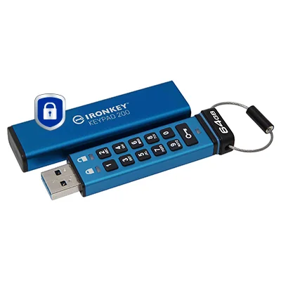 Pen USB Encriptada Kingston IronKey Keypad 200 64GB AES-256 FIPS 140-3 IP68 - Imagem 2
