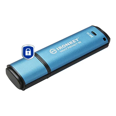 Pen USB 32GB Kingston IronKey Vault Privacy 50 AES-256 Encriptada FIPS 197 - Imagem 2