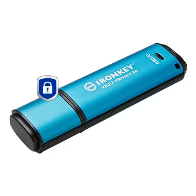 Pen USB Kingston IronKey Vault Privacy 50 512GB USB-A AES-256 FIPS 197 - Imagem 2