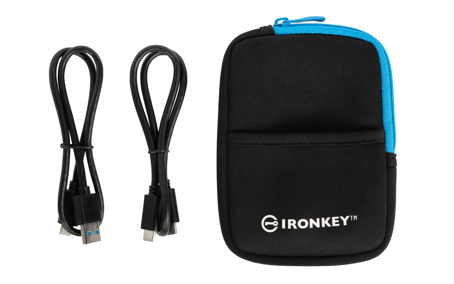 Disco SSD Externo Encriptado Kingston IronKey Vault Privacy 80 7.68TB USB-C 3.2 AES-256 Azul - Imagem 4
