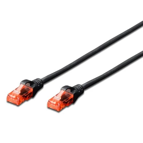 Cabo de rede Ethernet Cat6 U/UTP 3m preto Ewent IM1020 RJ45