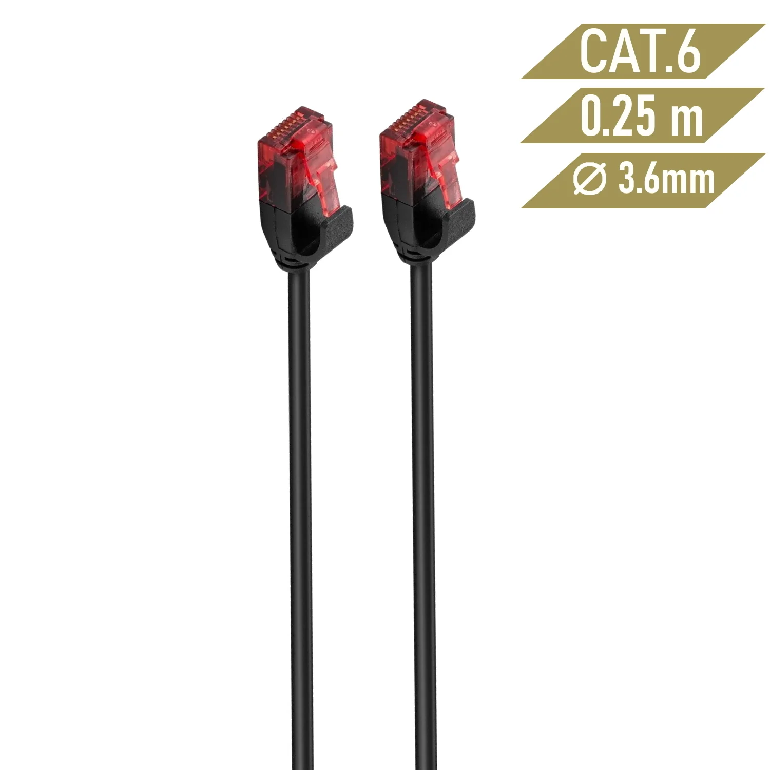 Cabo de rede Cat6 U/UTP Slim RJ45 3m preto Ewent IM1047 - Imagem 2