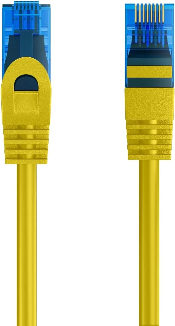 Cabo de Rede EWENT Cat5e U/UTP 0.5m RJ-45 Amarelo - Imagem 1