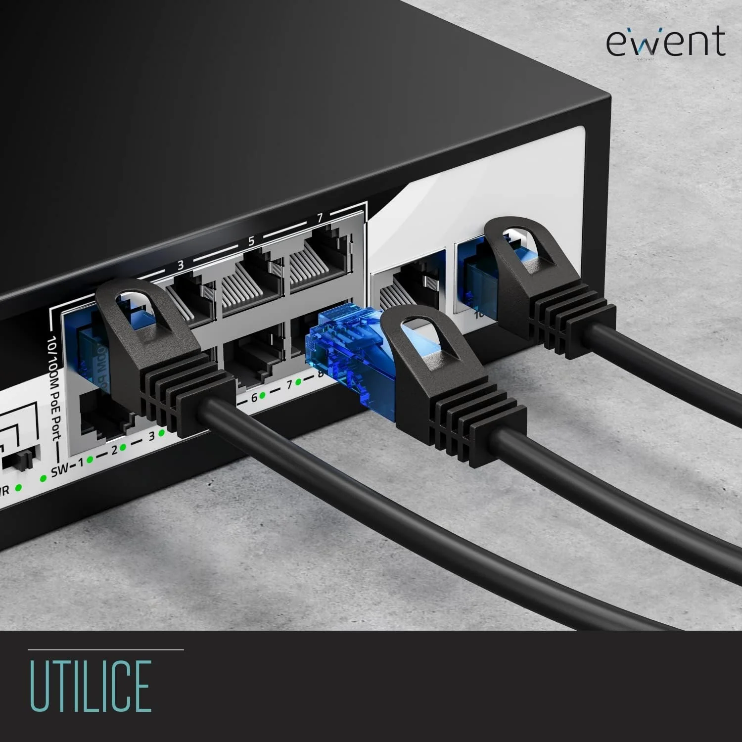 Cabo de rede Ethernet Cat5e U/UTP Ewent IM1153 1m RJ-45 preto - Imagem 6