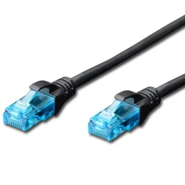 Cabo de Rede Cat5e U/UTP RJ45 Macho/Macho Cobre 5m Preto Ewent IM1173