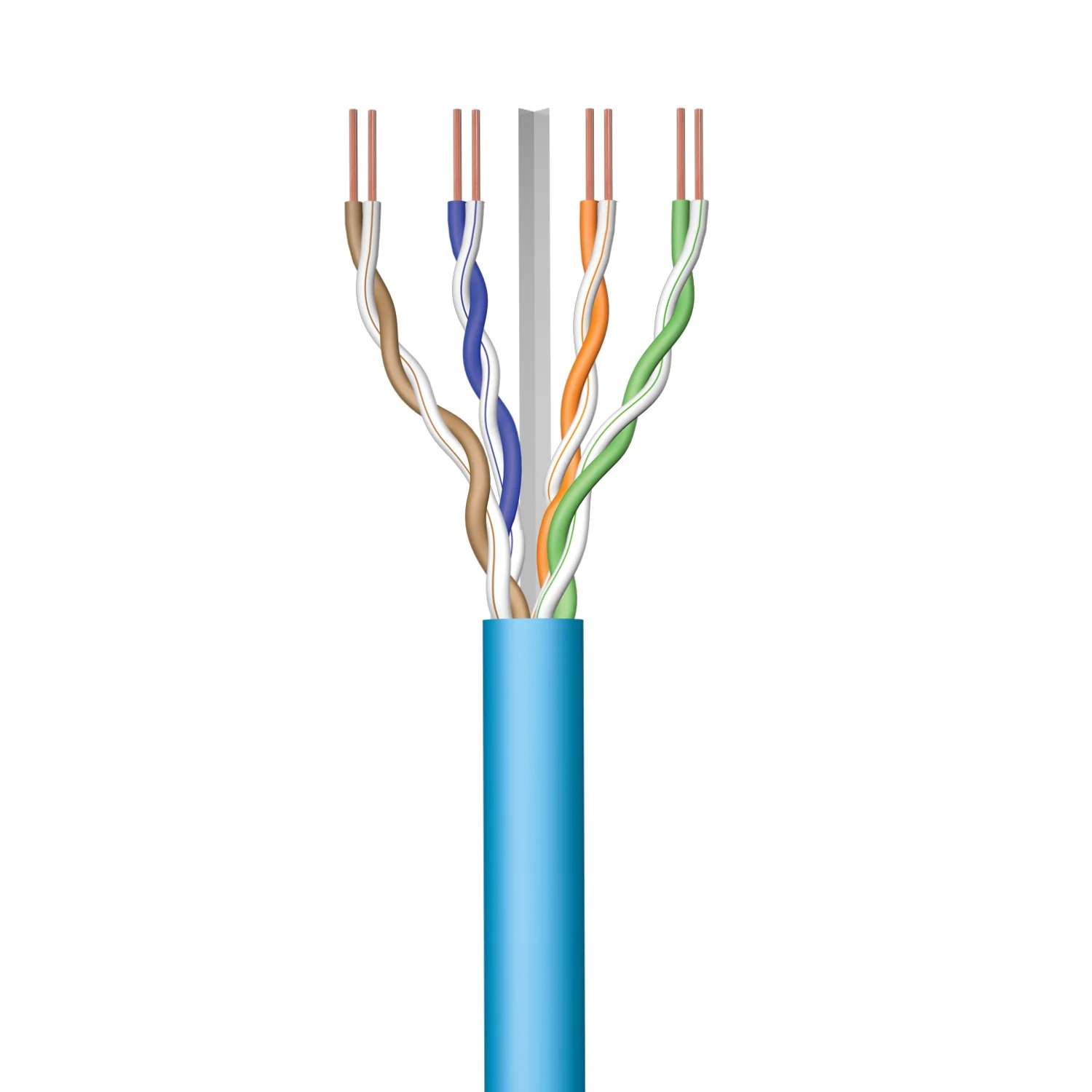 Bobine de Cabo de Instalação Cat6a U/UTP LSZH Sólido AWG23 30m Azul Ewent IM1221