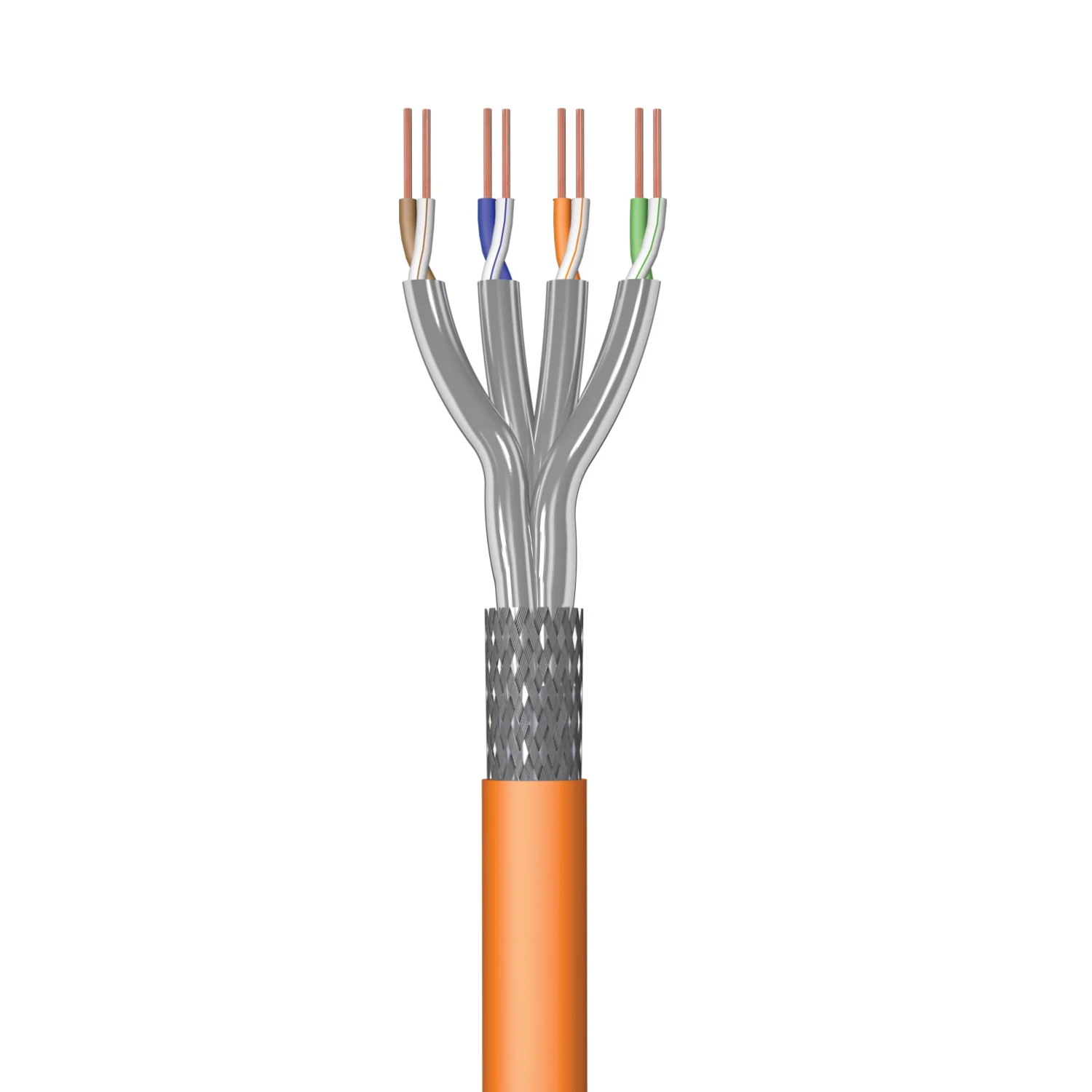 Bobine de cabo de rede Ewent IM1225 Cat7 S/FTP 30 m LSZH laranja