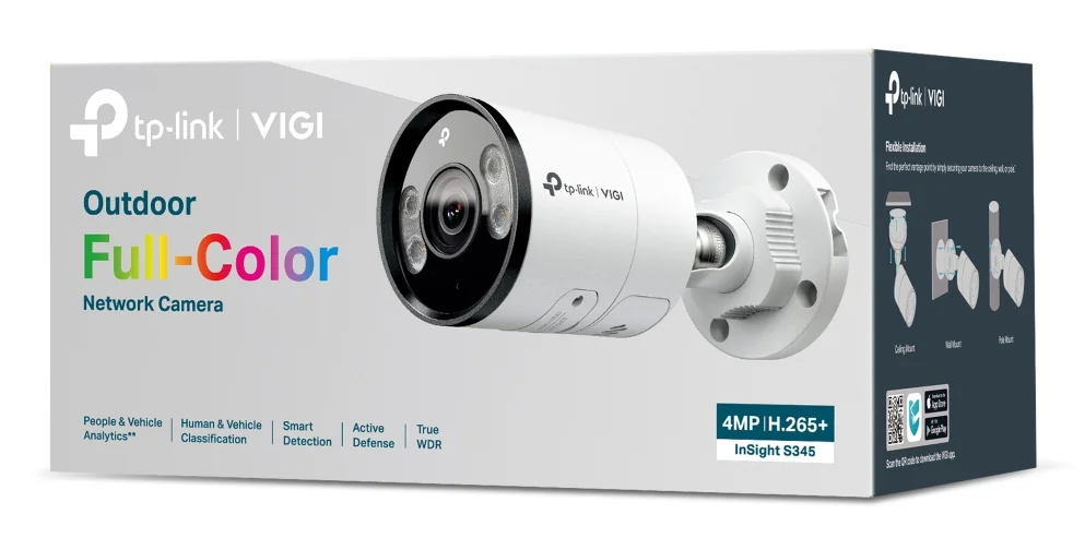Câmara IP Bullet Full-Color TP-Link VIGI InSight S345 4MP Exterior 4mm IP67 - Imagem 4