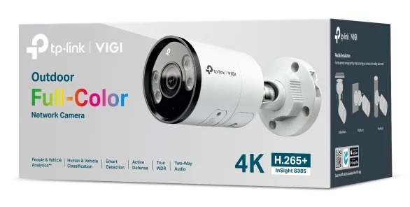 Câmara IP Bullet Exterior TP-Link VIGI InSight S385 8MP 4K Full-Color 2.8mm IP67 - Imagem 4