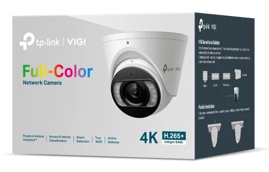 Câmara IP Turret Exterior TP-Link VIGI InSight S485 8MP 4K Full-Color 4mm IP67 - Imagem 5