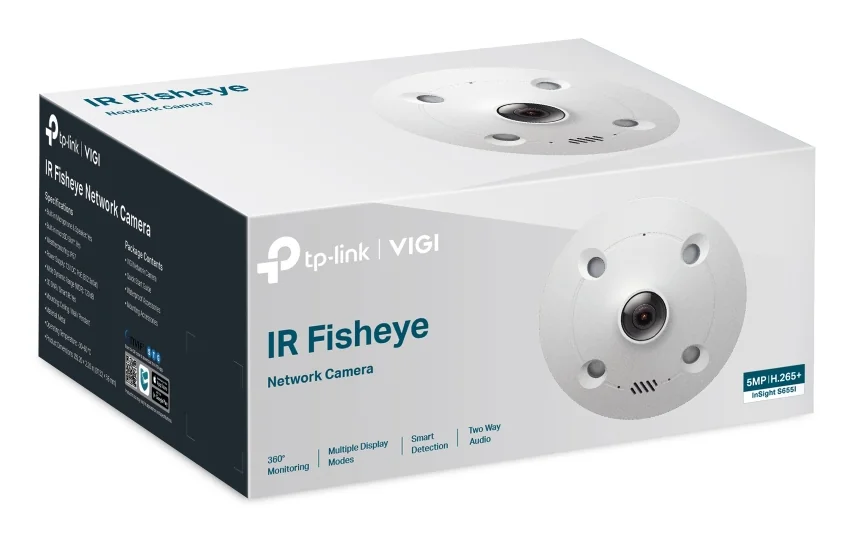 Câmara IP Fisheye TP-Link VIGI InSight S655I 5MP IR Interior IP67 IK10 - Imagem 4
