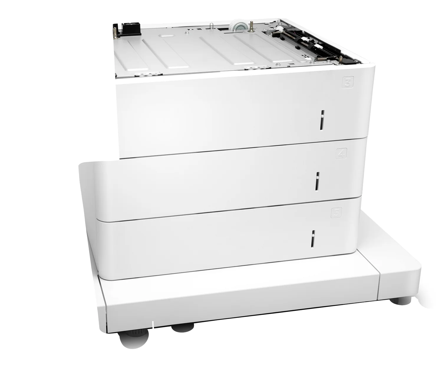 Suporte HP LaserJet com 3 bandejas de 550 folhas e armário para MFP - Imagem 2