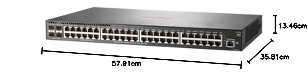 Switch de rede HPE Aruba 2930F 48 portas Gigabit + 4 SFP+ 10G gerível - Imagem 2