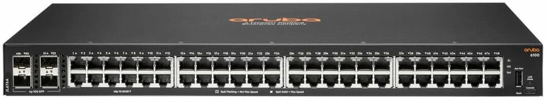 Switch HPE Aruba CX 6100 48G 4SFP+ 48 Portas Gigabit Gerível - Imagem 1