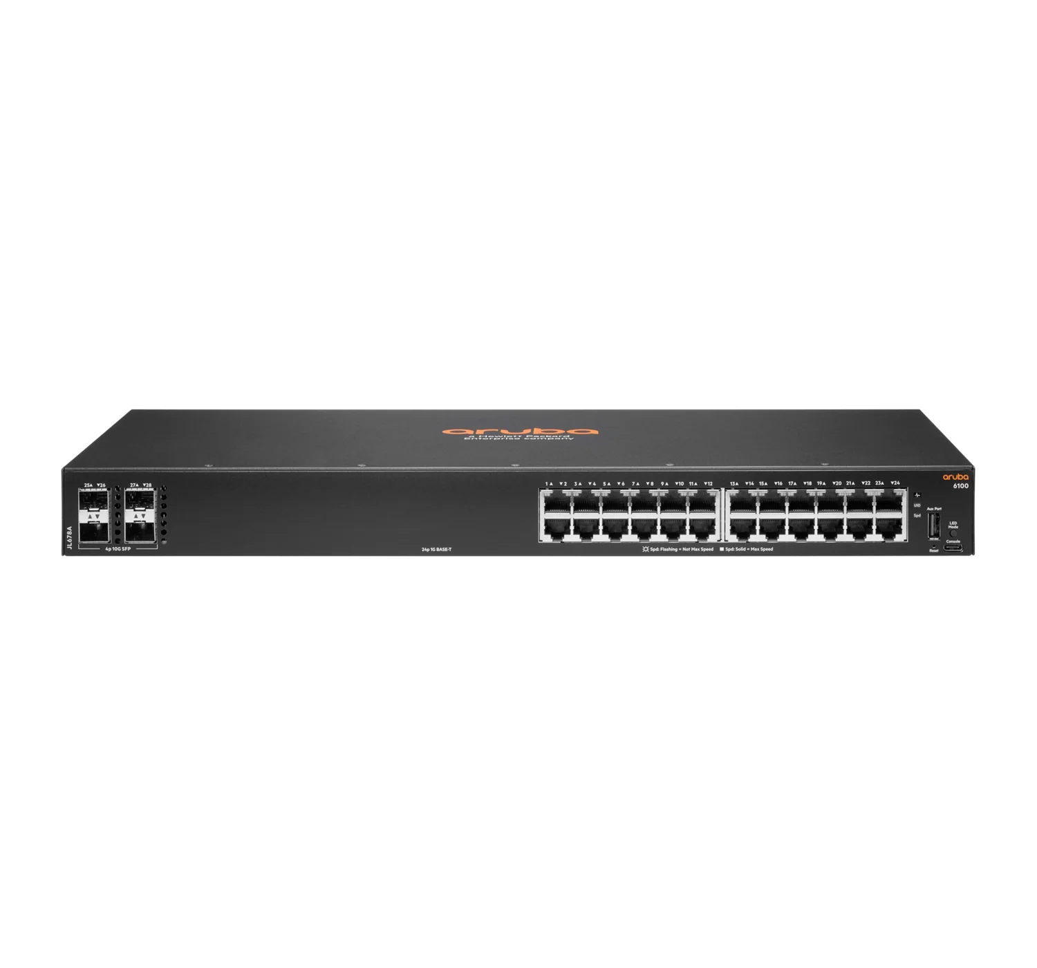 Switch de Rede HPE Aruba Networking CX 6100 24G 4SFP+ Gigabit Gerido L3
