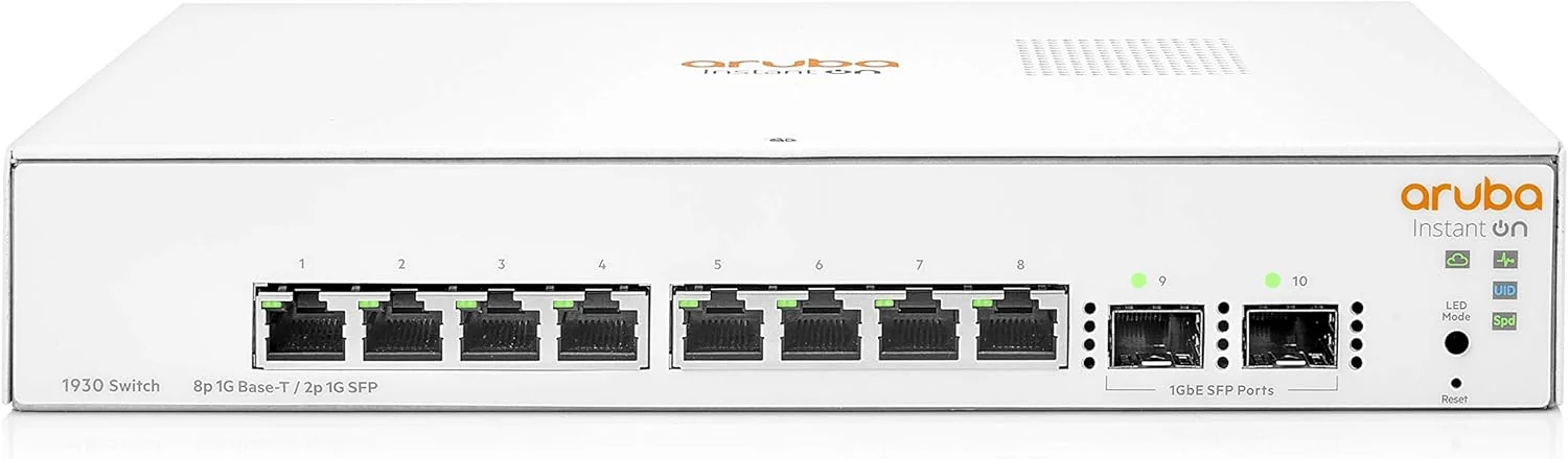 Switch HPE Aruba Instant On 1930 8G 2SFP 8 Portas Gigabit - Imagem 1