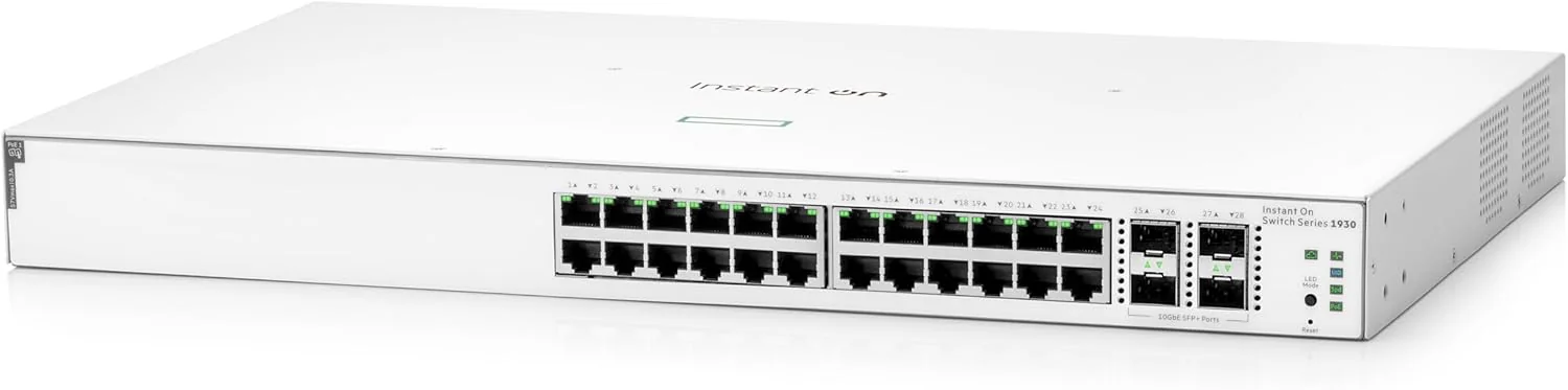 Switch de Rede HPE Aruba Instant On 1930 24G PoE+ 195W 4x SFP/SFP+ Gerível - Imagem 10