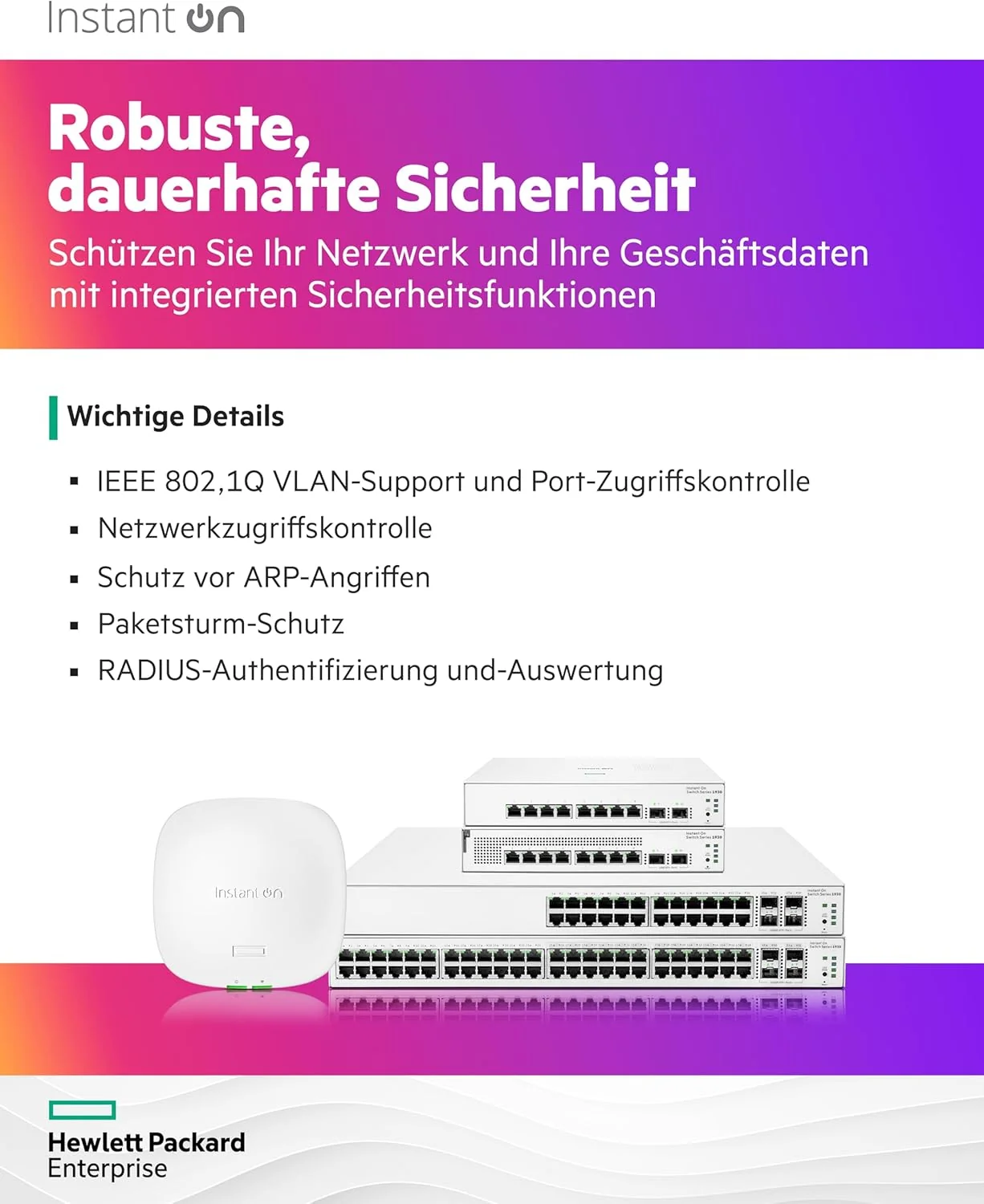 Switch de Rede HPE Aruba Instant On 1930 24G PoE+ 195W 4x SFP/SFP+ Gerível - Imagem 5