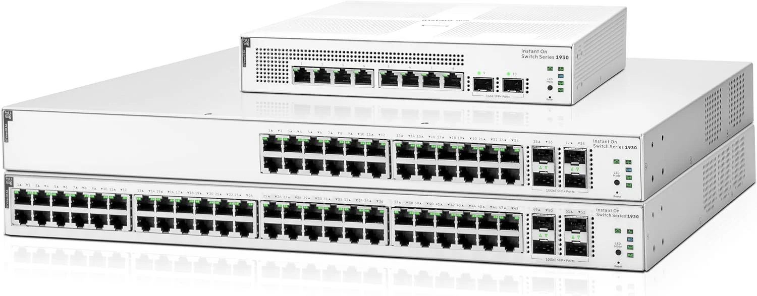 Switch de Rede HPE Aruba Instant On 1930 24G PoE+ 195W 4x SFP/SFP+ Gerível - Imagem 9