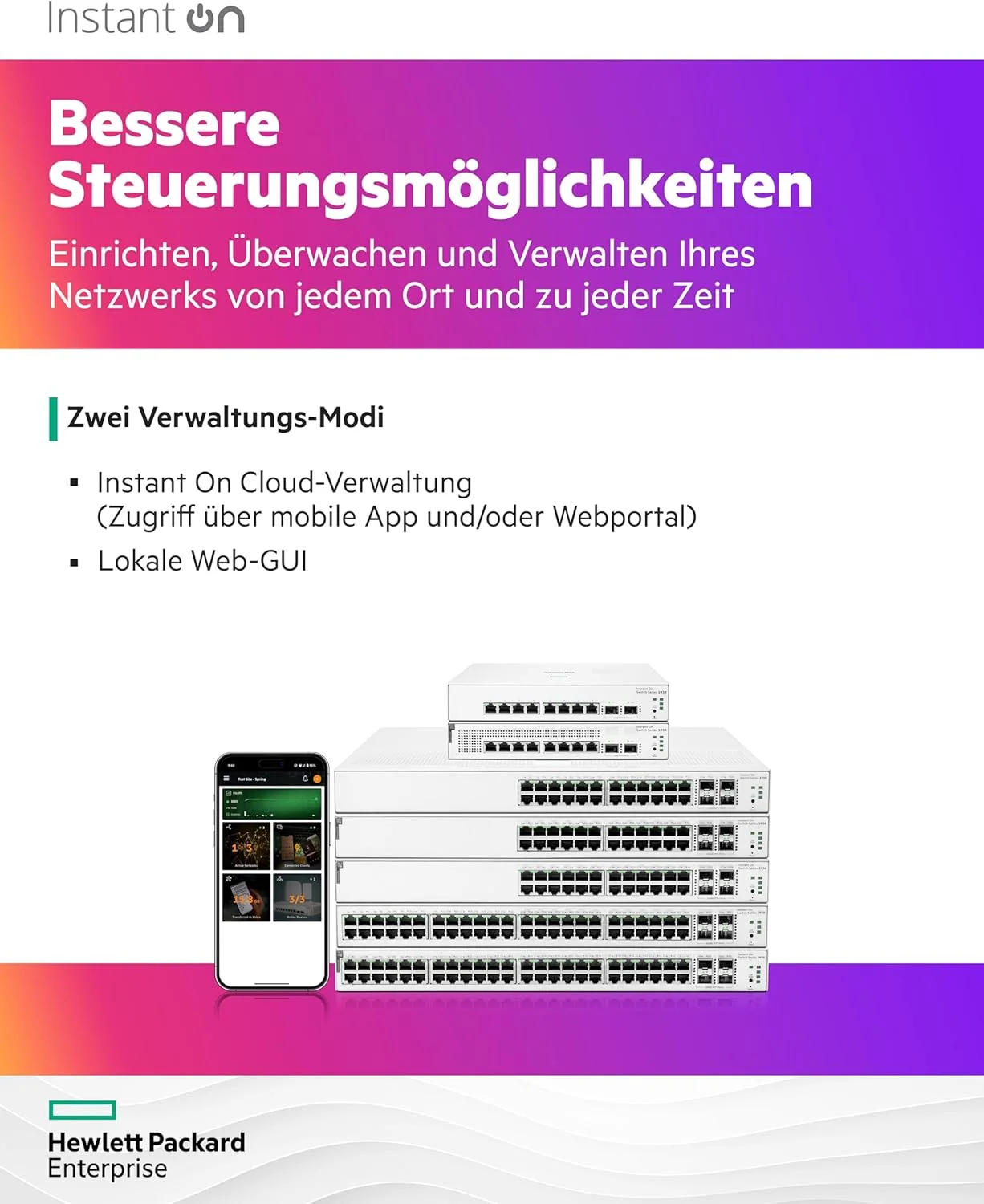 Switch de Rede HPE Aruba Instant On 1930 24G PoE+ 195W 4x SFP/SFP+ Gerível - Imagem 4