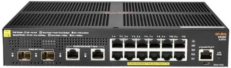 Switch de Rede PoE+ 12 Portas HPE Aruba 2930F 12G 2G/2SFP+ Layer 3 Gerido - Imagem 3