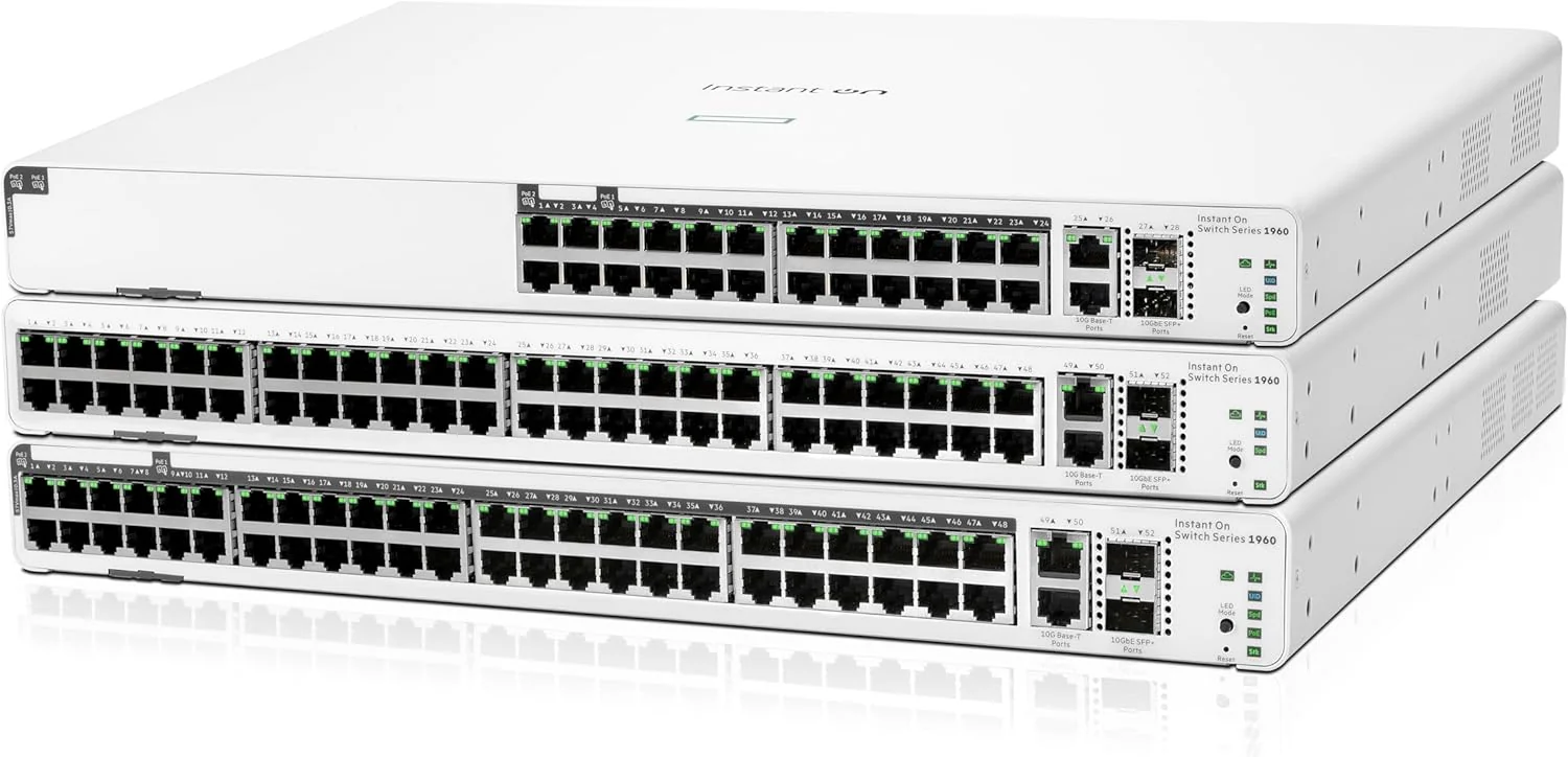Switch de Rede HPE Aruba Instant On 1960 24G 2x 10GBASE-T 2x SFP+ Gerível - Imagem 9