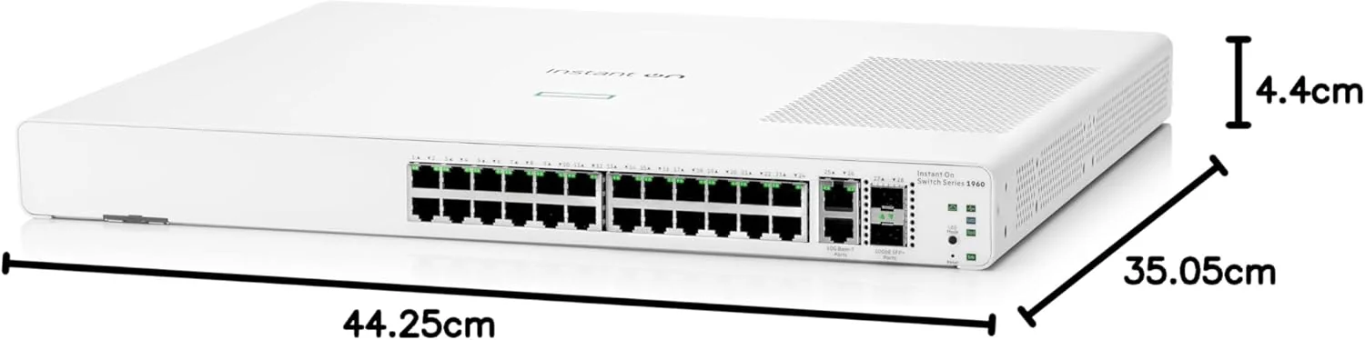 Switch de Rede HPE Aruba Instant On 1960 24G 2x 10GBASE-T 2x SFP+ Gerível - Imagem 10